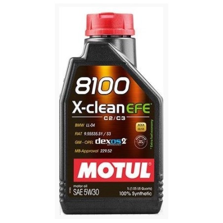 Машинное масло MOTUL 8100 X-CLEAN EFE 5W30 1L