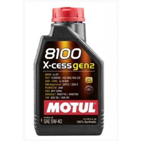 Машинное масло MOTUL 8100 X-CESS GEN2 5W40 1L