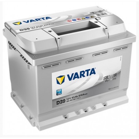 Akumulators VARTA Silver Dynamic D39 63AH 610A VARTA