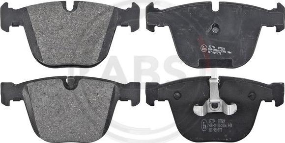 A.B.S. 37704 - Brake Pad Set, disc brake xparts.lv
