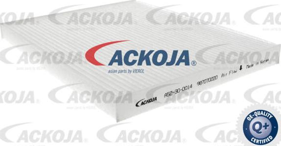 ACKOJA A52-2000 - Комплект фильтра xparts.lv