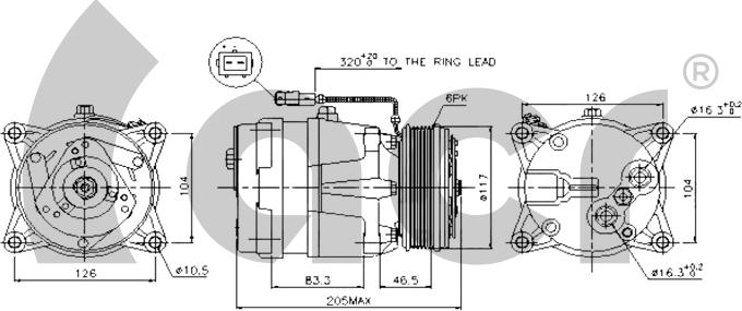 ACR 133085 - Kompresors, Gaisa kond. sistēma xparts.lv