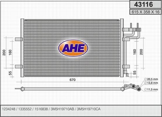 AHE 43116 - Kondensators, Gaisa kond. sistēma xparts.lv