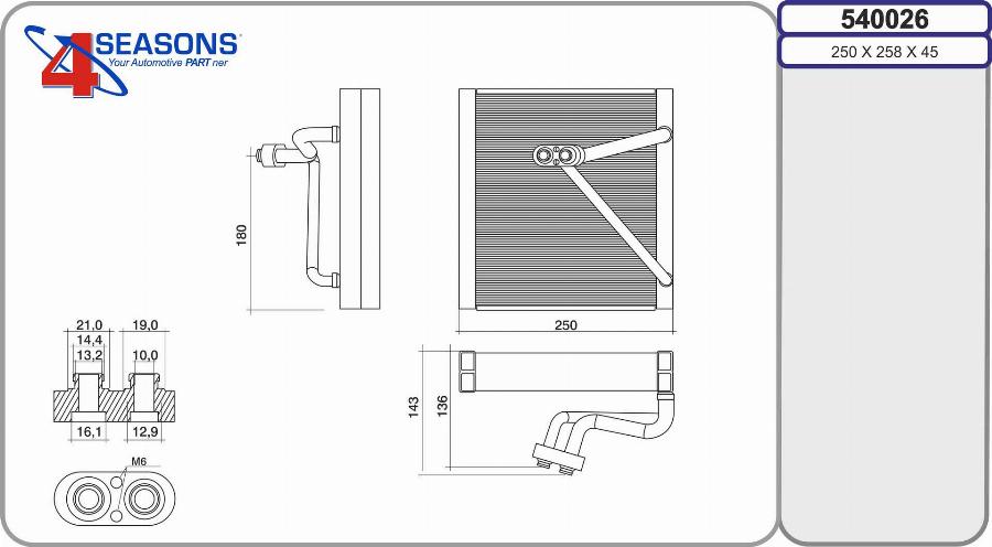 AHE 540026 - Evaporator, air conditioning xparts.lv