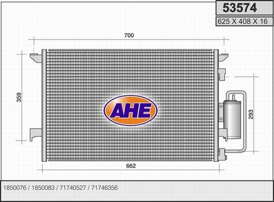 AHE 53574 - Kondensators, Gaisa kond. sistēma xparts.lv