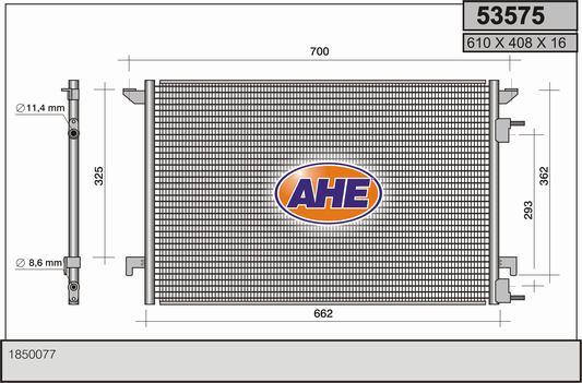 AHE 53575 - Condenser, air conditioning xparts.lv