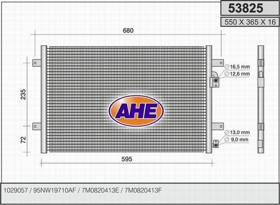 AHE 53825 - Condenser, air conditioning xparts.lv