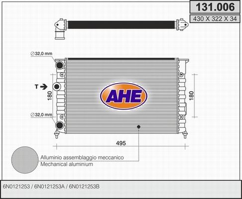 AHE 131.006 - Radiators, Motora dzesēšanas sistēma xparts.lv