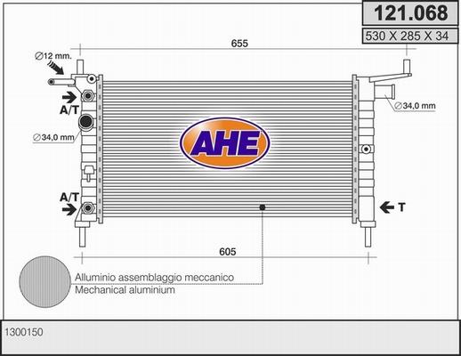 AHE 121.068 - Radiators, Motora dzesēšanas sistēma xparts.lv