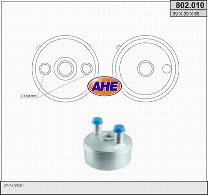 AHE 802.010 - Масляный радиатор, двигательное масло xparts.lv