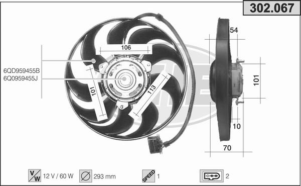 AHE 302.067 - Ventilators, Motora dzesēšanas sistēma xparts.lv