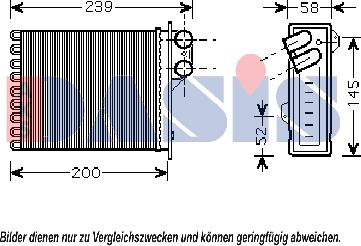 AKS Dasis 189002N - Heat Exchanger, interior heating xparts.lv