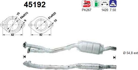 AS 45192 - Catalytic Converter xparts.lv