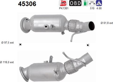 AS 45306 - Catalytic Converter xparts.lv