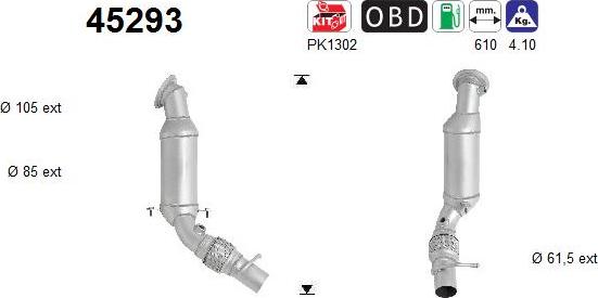 AS 45293 - Catalytic Converter xparts.lv