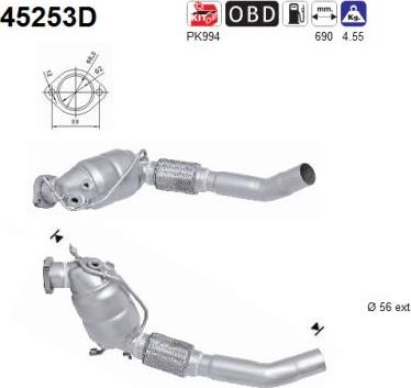 AS 45253D - Catalytic Converter xparts.lv