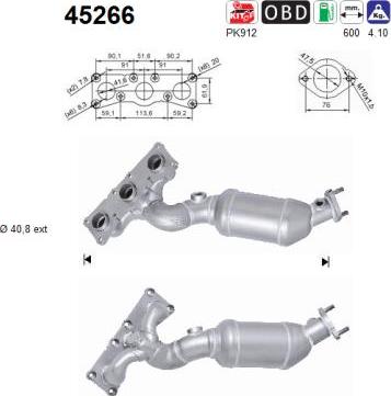 AS 45266 - Catalytic Converter xparts.lv