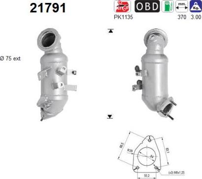 AS 21791 - Catalytic Converter xparts.lv