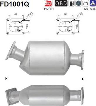 AS FD1001Q - Soot / Particulate Filter, exhaust system xparts.lv