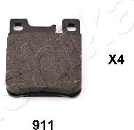 Ashika 51-09-911 - Тормозные колодки, дисковые, комплект xparts.lv