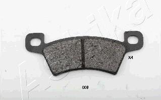 Ashika 51-00-009 - Brake Pad Set, disc brake xparts.lv