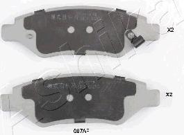 Ashika 51-00-007 - Brake Pad Set, disc brake xparts.lv