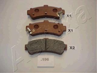 Ashika 51-01-196 - Brake Pad Set, disc brake xparts.lv