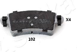 Ashika 51-01-102 - Brake Pad Set, disc brake xparts.lv