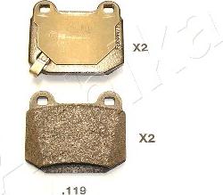 Ashika 51-01-119 - Brake Pad Set, disc brake xparts.lv