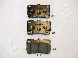 Ashika 51-02-217 - Brake Pad Set, disc brake xparts.lv