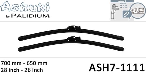 Ashuki ASH7-1111 - Щетка стеклоочистителя xparts.lv