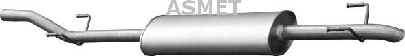 Asmet 02.045 - Глушитель выхлопных газов, конечный xparts.lv