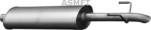 Asmet 02.043 - Глушитель выхлопных газов, конечный xparts.lv