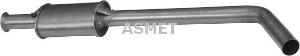 Asmet 10.068 - Средний глушитель выхлопных газов xparts.lv