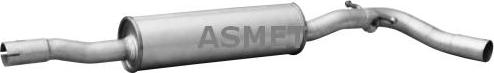 Asmet 21.036 - Средний глушитель выхлопных газов xparts.lv