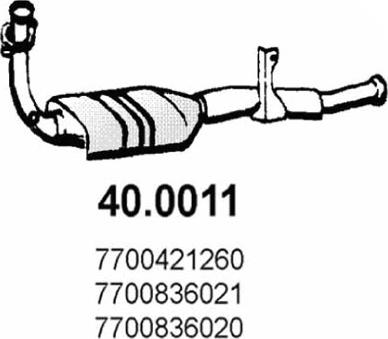 ASSO 40.0011 - Katalizatoriaus keitiklis xparts.lv