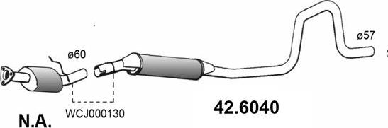 ASSO 42.6040 - Middle Silencer xparts.lv