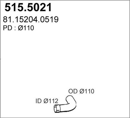 ASSO 515.5021 - Izplūdes caurule xparts.lv