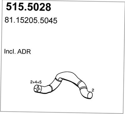 ASSO 515.5028 - Exhaust Pipe xparts.lv