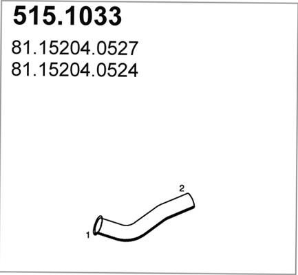 ASSO 515.1033 - Exhaust Pipe xparts.lv