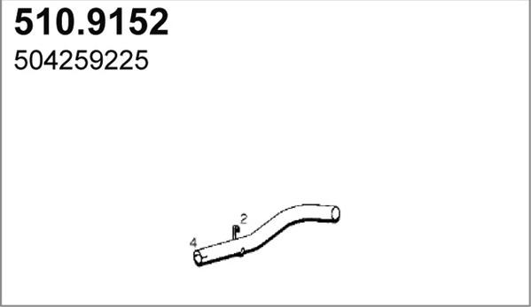 ASSO 510.9152 - Exhaust Pipe xparts.lv