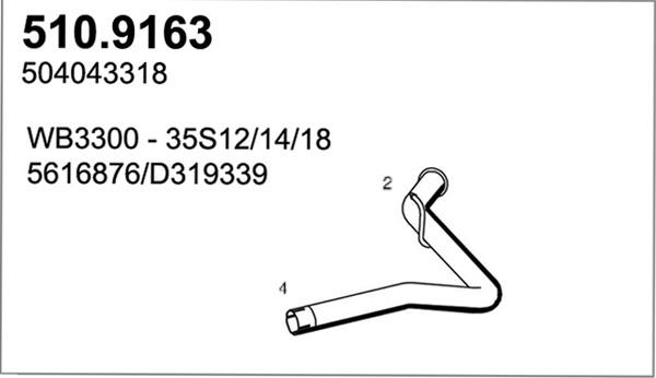 ASSO 510.9163 - Exhaust Pipe xparts.lv