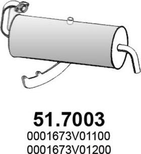ASSO 51.7003 - Izplūdes gāzu trokšņa slāpētājs (pēdējais) xparts.lv