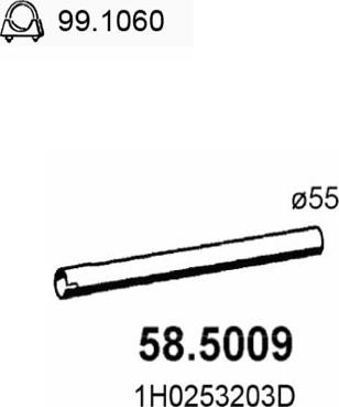 ASSO 58.5009 - Izplūdes caurule xparts.lv