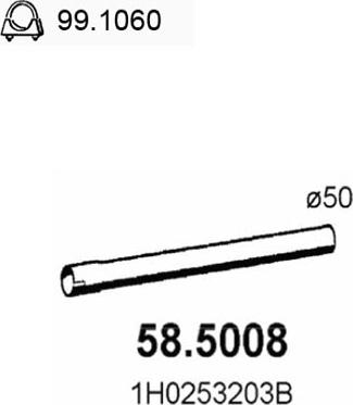 ASSO 58.5008 - Izplūdes caurule xparts.lv