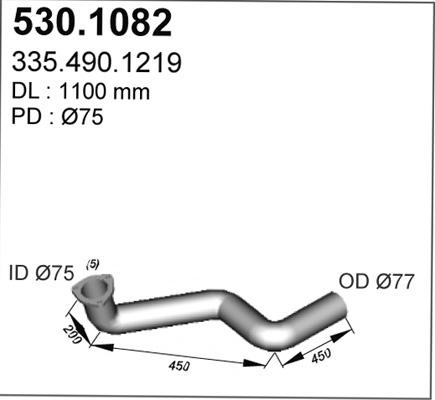ASSO 530.1082 - Izplūdes caurule xparts.lv