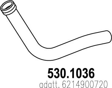 ASSO 530.1036 - Izplūdes caurule xparts.lv