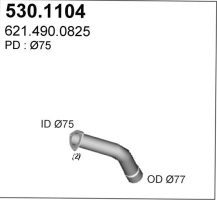 ASSO 530.1104 - Izplūdes caurule xparts.lv
