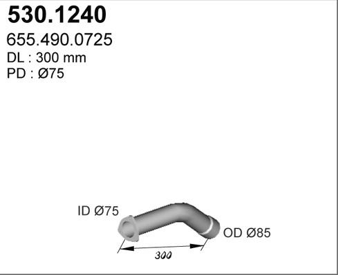 ASSO 530.1240 - Izplūdes caurule xparts.lv