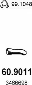 ASSO 60.9011 - Exhaust Pipe xparts.lv